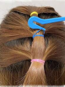 1个装弹性发圈拆卸器，一次性橡皮筋拆卸器，美发饰品工具，防止拉扯头发和损伤头皮。 - 彩色 - 查看 3