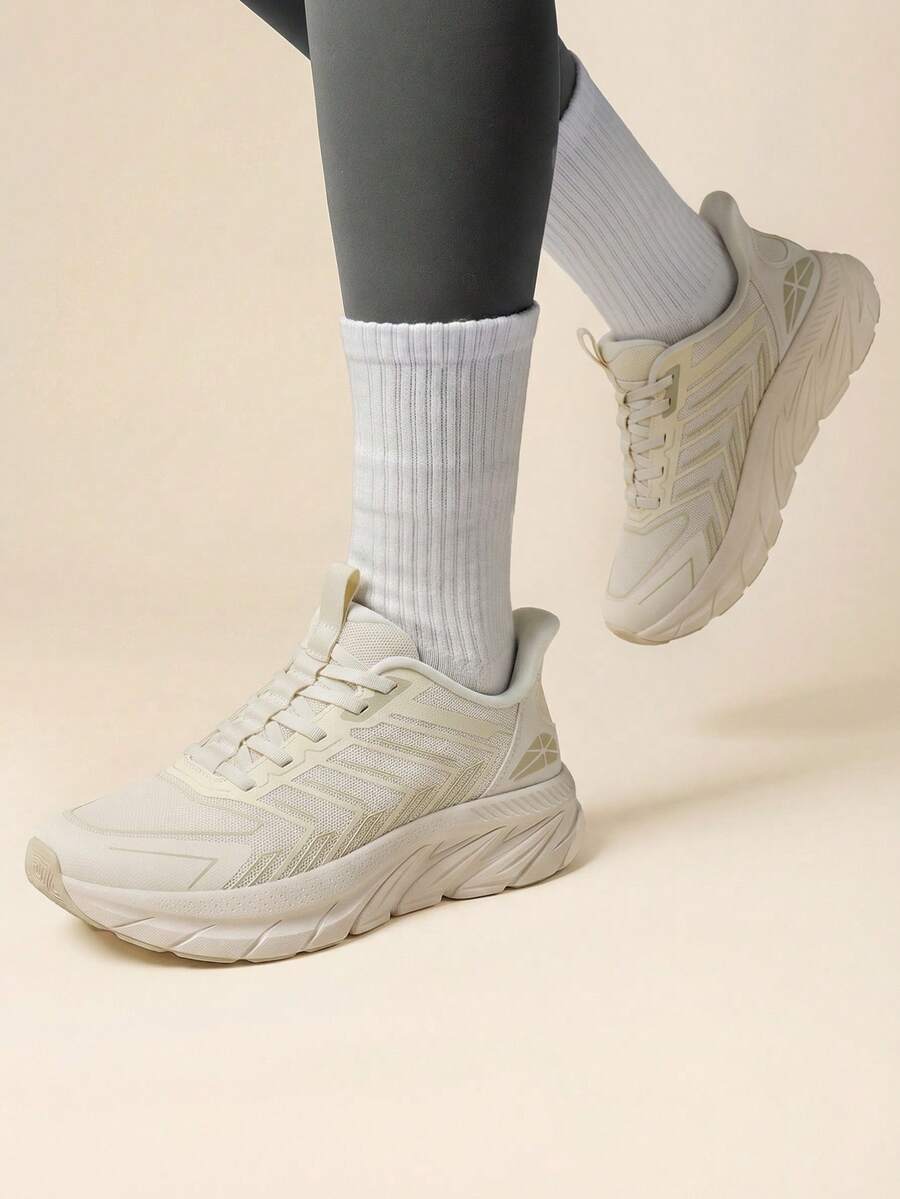 Zapatillas de deporte para mujer Liso Lazada - Beis - Ver 1
