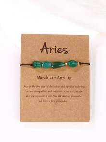 12 Zodiac Natural Stone Handmade Braided Bracelet, Friendship Bracelet For Women - Bracelet - View 5