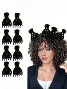 1 cái - 6 cái 4,33in / 11cm Kẹp tóc vuông thời trang cho phụ nữ, Kẹp tóc chống trượt màu trơn, kẹp tóc chắc chắn, Phụ kiện tóc cho phụ nữ, Thời trang & Đa năng, Kiểu dáng tối giản Kẹp tóc, Kẹp tóc, Kẹp tóc, Kẹp giữ tóc, Phụ kiện tóc màu đen - màu đen - Xem 11