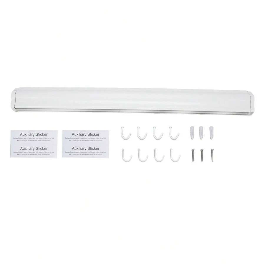 Wall Mounted Clothes Drying Rack 23.6 Inch Retractable Hidden Laundry Drying Mesh Net For Laundry Room Bathroom - White - View 1