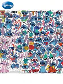 Disney 50PCS  Official Licensed Stitch Vinyl DIY Packaging Stickers Waterproof Scratchproof Non Repeating Styles Fun Valentine Thanksgiving Christmas New Year Birthday Gift For Family Classmates Friends Fans - one-size - View 6