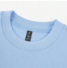 Adidas 男士透气圆领短袖T恤 - 藍色 - 查看 3