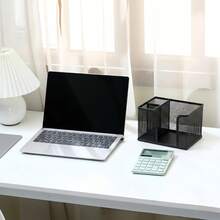 1pc 3-Tier Metal Grid Coffee Station Storage Rack, Modern Black Cup & Lid Holder, Multi-Function Coffee Capsule & Sugar Bag Organizer Suitable For Office, Lounge, Kitchen Countertop - Multicolor - View 9