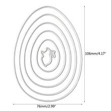 Carbon Steel Easter Eggs Rabbit Cutting Dies Set Embossing Stencil Templates Mol - C05 - View 4