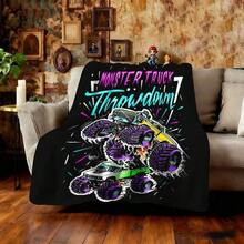 1PC 3D Monster Jam Monster Truck Cartoon Blanket, Edgy Gift For Motorsports Fans, Themed Man Cave Decor, Retro Sci-Fi Party Accent & Race Day Souvenir,Soft Throw Blanket For Home Bedroom Bed Sofa Picnic Travel Office Cover Blanket, Multiple Sizes 50x60 To 60x80 Inches - Nhiều màu 38 - Xem 3