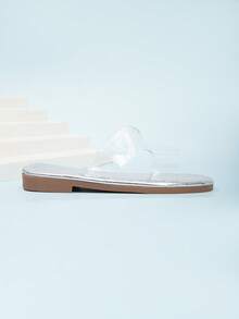 Girls' Vacation Style Casual Fashion Open Toe Flat Sandals - Clear - View 6