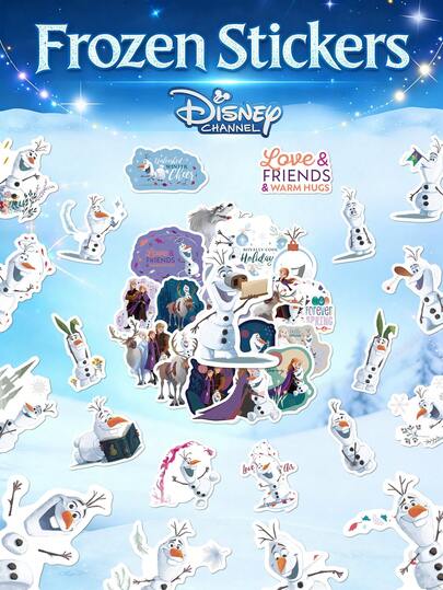  50 Stücke Disney Frozen Olaf Aufkleber, wasserfeste Aufkleber geeignet für Notizbuch, Laptop, Handy, Skateboard, Gitarre, Kühlschrank, Schreibtisch, Wand, Stuhl, Sammelalbum, Handyhülle, Heimdekoration, Geburtstagsparty, Urlaubsgeschenke