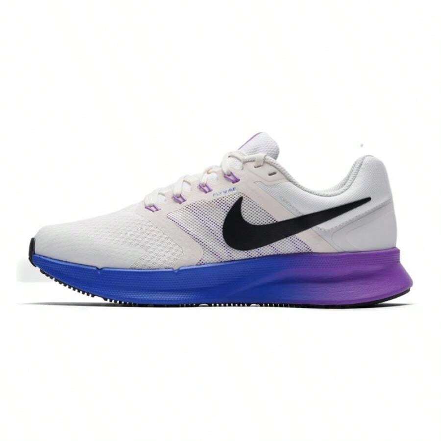 Zapatillas de running casuales con amortiguación ligera Nike Run Swift 3 para mujer, DR2698-110 - Blanco vela/Negro/Violeta brillante/Azul carrera/Blanco rosa - Ver 1