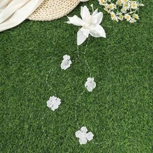 1个百合花夏威夷风情发夹，女士流苏花朵鳄鱼夹，热带花朵发饰，适合夏季海滩度假，发爪，发夹，发卡 - 彩色 - 查看 6