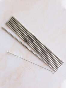 Personalized Reusable Metal Straw Set, Custom Party Favors, Wedding Guest Gift, Engraved Stainless Steel Drinking Straws, Straw - Multicolor - View 3