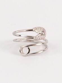 Unique Design Stylish Elegant Luxury 925 Sterling Silver Zirconia Pin Adjustable Rings For Women Daily Wear - Pin Ring - View 11