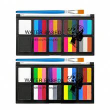 opeth 10-Compartment 26-Color Water-Soluble Body Paint Set, Includes 1 Brush. Quick-Drying, High Saturation, Easy To Clean With Water. Suitable For Festivals, Parties, Halloween And Other Makeup/Painting Events - Multicolor - View 6