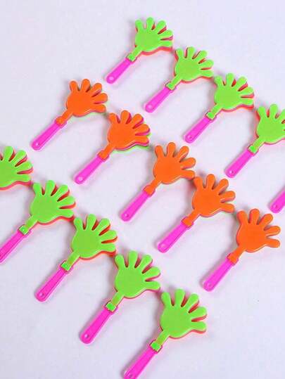 100个迷你拍手玩具，长9.5厘米/3.74英寸，宽5厘米/1.97英寸，是节日、生日、圣诞派对、新年礼物、圣诞袜、庆典活动的理想礼品和用品。塑料派对拍手玩具，为您的派对增添欢乐和嘉年华气氛。