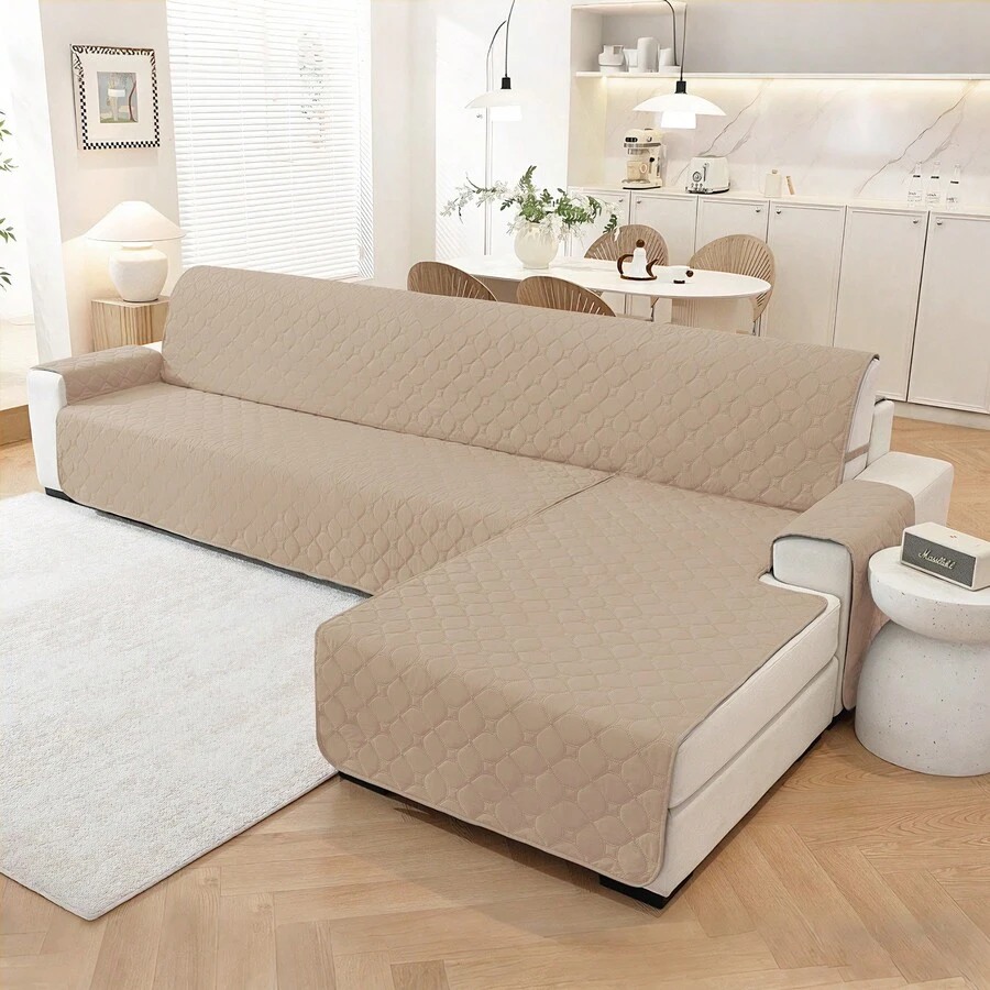 YSTYLE Wasserdichter Sesselbezug für 1/2/3/4-Sitzer, gesteppter Sofabezug mit Taschen, kratzfester Sofabezug für Katzen, fleckenabweisender und rutschfester Sofabezug - Khaki - Übersicht 1