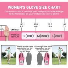 FINGER TEN 1 pieza Guante de golf para mano izquierda de mujer, guante con agarre de malla resistente a todo clima, swing confiable, transpirable y cómodo, talla: Pequeña/Mediana/Grande - Multicolor - Ver 6