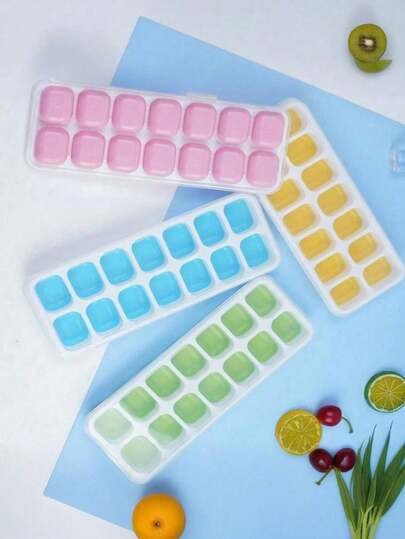 1pc 14-Cavity Silicone Ice Cube Tray, Easy Release Non-Stick Reusable Ice Mold, Suitable For Freezer, Ideal For Making Beverages, Coffee, Cocktails, Baby Food And More, Multifunctional Ice Making Tool, Essential For Home Kitchen, Perfect Gift For Mother's Day, Valentine's Day, Housewarming, Graduation, New Year And Other Occasions