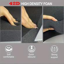 Đệm mút mật độ cao 45D, đệm ngồi mút đàn hồi cao - Lớp mút bền chắc, chống lún mật độ cao, phù hợp cho ghế sofa và ghế bành, nhiều kích cỡ khác nhau, thích hợp cho nhà ở, nhà bếp, ngoài trời, ghế sofa trong nhà/ngoài trời, ghế ăn, đệm ghế vuông bằng mút, thay thế đệm ngồi, ghế, bàn, bàn cà phê, ghế sofa dài, khung giường, đồ nội thất, kiểu dáng ngẫu nhiên, đóng gói ngẫu nhiên - Nhiều màu - Xem 6