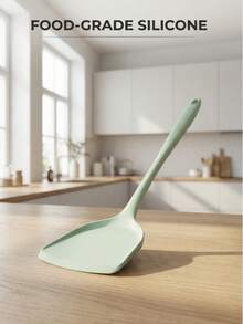 1pc Compact Non-Stick Silicone Spatula: Featuring Classic Chinese Design, Heat-Resistant And Durable. Suitable For Non-Stick Cookware, Can Be Used For Stir-Frying And Serving Dishes. Ideal For Home Chinese Cooking Such As Scrambled Eggs And Pancakes. An Essential Kitchen Tool. - Multicolor - View 5