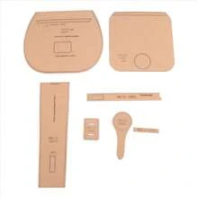 DIY Leather Tool Kit Handbag Sewing Pattern DIY Handmade Craft Template Finished Product Size 21x19x6.5CM - A - View 1