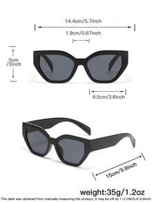 1副女士猫眼框复古休闲时尚眼镜，适合派对佩戴 - 彩色 - 查看 3