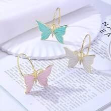8PCS Flower Butterfly Napkin Ring Holder For Easter Wedding Party Family Gathering Napkin Cloth Ornament Decoration,C - A - View 7