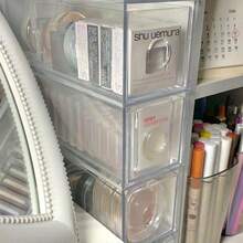 1pc Acrylic Storage Box, Plastic Transparent Makeup Brush Holder, Tabletop Dust-Proof Narrow Drawer Eyeglasses Case - Clear - View 3