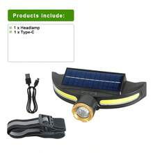 9900LM Most Powerful Solar Headlamp 4 Modes Rechargeable LED Headlight Solar Charging Built-In Battery Outdoor Fishing Lantern - Headlamp - View 13