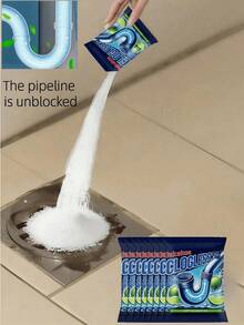 jakehoe Drain Cleaner Powder For Kitchen & Bathroom, Effectively Dissolves Hair, Soap Scum And Grease, Solves Clogged Sink And Drain Issues - Powdery - View 7