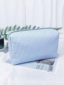 Customized Makeup Bag, Personalized Bridesmaid Makeup Bag, Bridal Gift, Party Makeup Bag, Striped Travel Organizer, Christmas Gift, Valentine's Day Gift - Multicolor - View 11