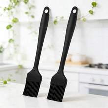 Silicone Basting Brush Set, Heat Resistant Kitchen Brush For Oil/Sauce, Dishwasher Baking Brush (Black, 2/4/6 Pieces Set) - Solid Color - View 5