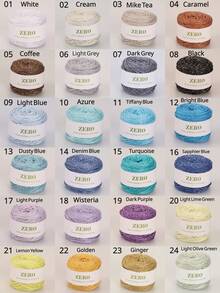 1pc 100g Metallic Yarn, DIY Silver Glitter Thread Crochet Lace Cord Round Strand Line For Bag, Hat, Doll Handcraft, 1.5MM Thick - Glitter Yarn - View 5