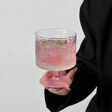 6 Stücke exquisite Tassen, Cocktailgläser, Vintage Gläser Kaltbrüh Tassen, Eiskaffee Tassen, Aperitifgläser, Saftgläser, einzigartige und schöne Tassen - Pink - Übersicht 8