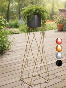 Suporte Tripé Plantas Vaso Chão Quadrado 40cm Alto Grande - rose gold - Visão 1