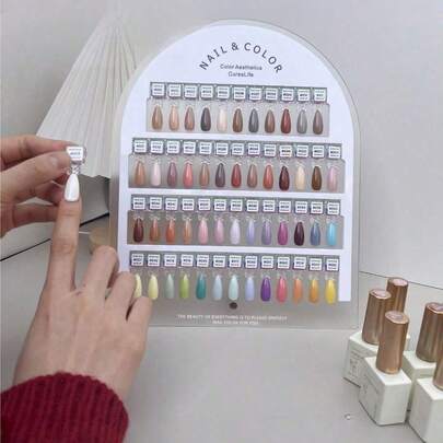 Bảng màu từ tính mới, khay trưng bày màu acrylic có thể tháo rời, dụng cụ làm mẫu màu sơn gel nghệ thuật cho salon chuyên nghiệp và tự làm tại nhà (Nhiều màu sắc để lựa chọn)