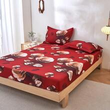 3件套3D立体印花卧室床单套装（1张床单+2个枕套），亲肤面料，含枕套，不含枕芯，家用床上用品套装，可机洗 - 花雅圖 - 查看 3