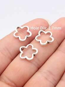 20入組/套花朵設計DIY珠子 - Ancient Silver - 查看 4