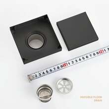 1PC Tile Insert Rectangular Floor Waste Grates Bathroom Shower Drain 100*100mm 304 Stainless Steel Anti Odor Invisible Floor Drain Random Color - Multicolor - View 11