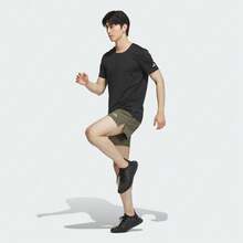 Adidas 男士 ESS RN SHORT M 休闲百搭日常梭织短裤 KH3761 - 綠色 - 查看 6