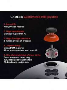 GAMESIR T4 Nova Lite 专业游戏手柄，线性扳机，支持 2.4G 无线/蓝牙/有线三种连接模式，电竞级无死区设计，内置六轴陀螺仪，兼容 Switch/Steam/Android/iOS 平台。 - 查看 3