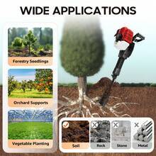 kangten 52CC 2-Stroke Portable Garden Tree Digger, Gas Petrol Powered Excavator - A - View 1