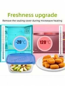 10pcs Stackable Food Storage Containers With Lids, Plastic Lunch Boxes For Grains, Meat, Fruits And Vegetables - Dishwasher & Microwave - Multicolor - View 7