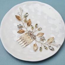 European And American Cross-Border Rhinestone Alloy Hair Comb, Ancient Chinese Style Hanfu/Qipao Hair Accessory, Wedding Bridal Headdress,Elegant,Party - Silver - View 4