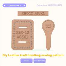 DIY Leather Tool Kit Handbag Sewing Pattern DIY Handmade Craft Template Finished Product Size 21x19x6.5CM - A - View 5