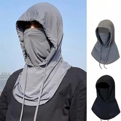 1pc Sun Protection Face Mask Hat Combo, Neck Covering Full Face UV Protection Cycling Balaclava