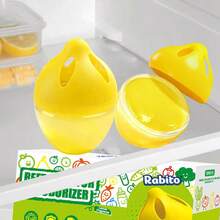 3/4/6/8片装除臭清新防腐剂，蕴含柠檬精油和柠檬烯。可分解或中和腐烂物质，有效减少密封家具和电器（如冰箱、冰柜等）中的异味。蛋形设计，方便放置。 - 黃色 - 查看 10