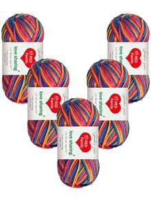 250g 5pcs/Set Ombre Acrylic Yarn Kit, Suitable For Weaving Bags, Scarves, Shawls, Clothing And DIY Wallet Making - Variegated Yarn - View 5