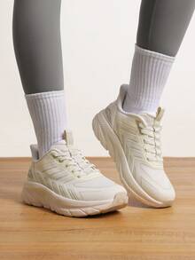 Women's Slip On Walking Shoes Running Comfortable Tennis Breathable Non Slip Athletic Gym Workout Cross Training Sneakers - 米色 - 查看 10