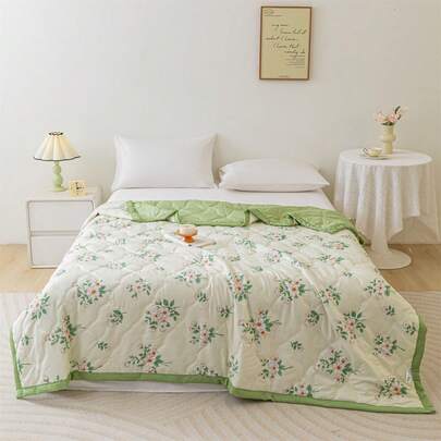1 chiếc chăn/mền mùa hè viền thủ công, nhẹ, không phai màu, không xù lông, thích hợp cho phòng ngủ gia đình, du lịch ngoài trời, ký túc xá sinh viên, ngủ trưa ở văn phòng, cỡ đơn/đôi.