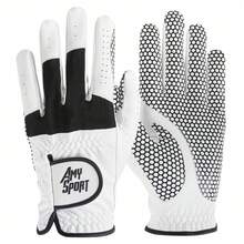 FINGER TEN 1pc Men's Golf Glove Left Hand, Suitable For All Weather, Breathable Soft And Snug Fit, Suitable For Driving Range And Course Performance As Well As Training Practice - Multicolor - View 9